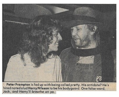 Frampton, Peter / Fed Up with Being Called Pretty | Magazine Photo | March 1977 | with Harry Nilsson