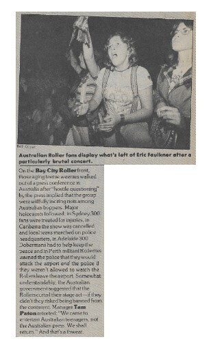 Bay City Rollers / Australian Roller Fans | Magazine Article | March 1977