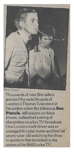 Sex Pistols / Thousands of Irate Brit Callers | Magazine Article | March 1977