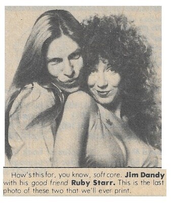 Black Oak Arkansas / Jim Dandy with His Good Friend Ruby Starr | Magazine Photo | December 1976