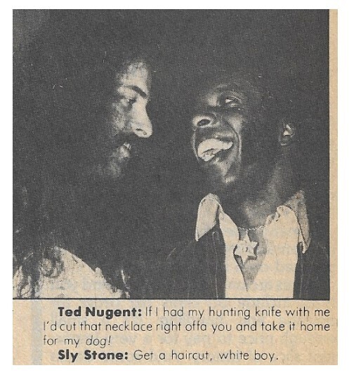 Nugent, Ted / If I Had My Hunting Knife | Magazine Photo | December 1976 | with Sly Stone
