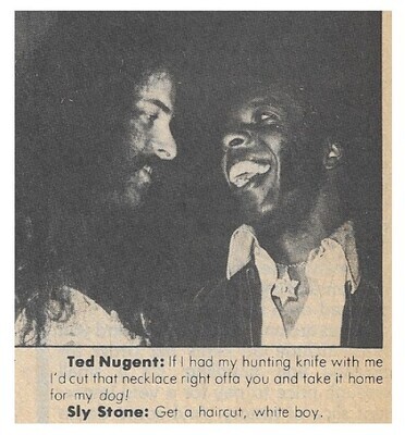 Nugent, Ted / If I Had My Hunting Knife | Magazine Photo | December 1976 | with Sly Stone