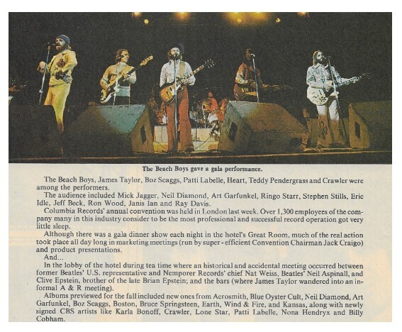 Beach Boys, The / The Beach Boys Gave a Gala Performance | Magazine Article | January 1978