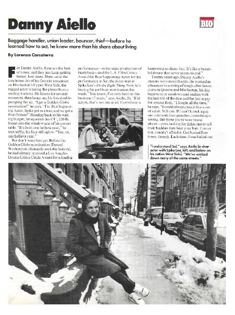 Aiello, Danny / People Bio | Magazine Article | February 1990