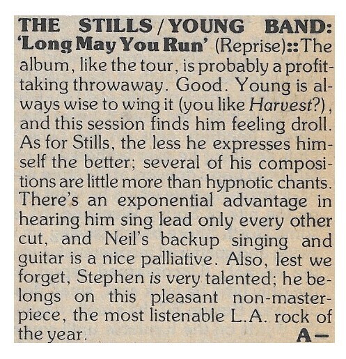 Stills/Young Band, The / Long May You Run | December 1976