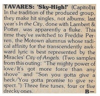 Tavares / Sky-High! | December 1976