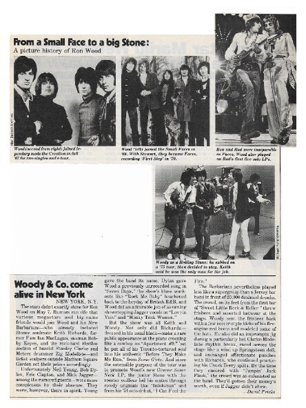 Wood, Ron / From a Small Face to a Big Stone (1979)