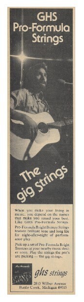 GHS Strings / GHS Pro-Formula Strings | Magazine Ad | 1977