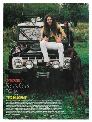 Nugent, Ted / Creem Star's Cars No. 16 | Magazine Photo | April 1975