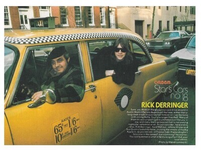 Derringer, Rick / Creem Star's Cars No. 18 | Magazine Photo | 1976