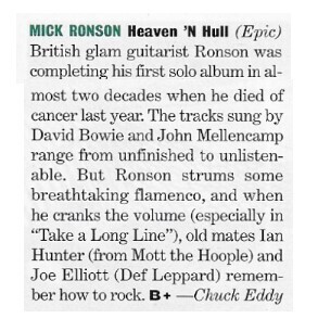 Ronson, Mick / Heaven 'N Hull / 1994