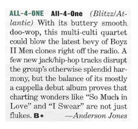 All-4-One / All-4-One | Magazine Review | May 1994