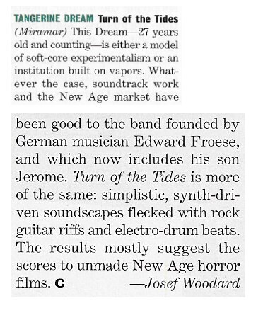 Tangerine Dream / Turn of the Tides | Magazine Review | May 1994