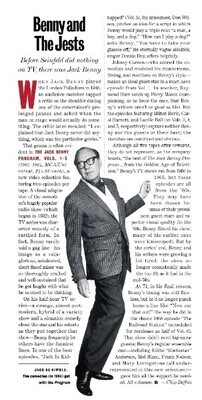 Benny, Jack / Benny and The Jests | Magazine Article | May 1994