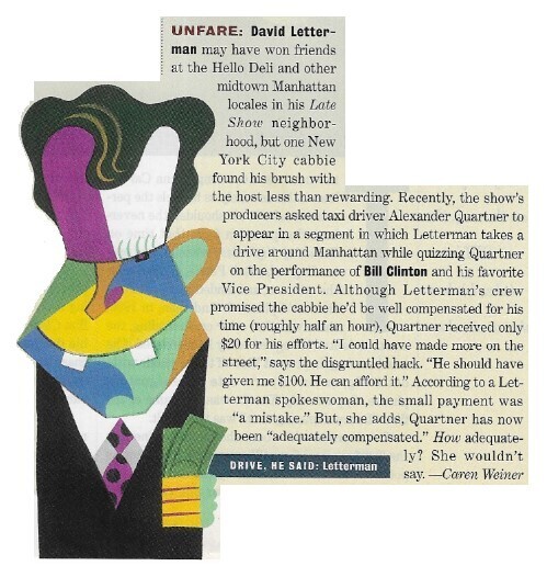 Letterman, David / Unfare | Magazine Article | May 1994