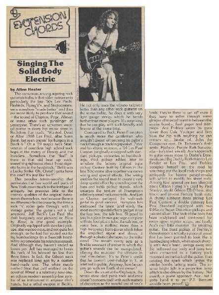 Frampton, Peter / Singing the Solid Body Electric (1977)