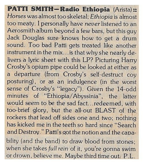 Smith, Patti / Radio Ethiopia (1977)