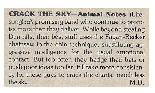Crack the Sky / Animal Notes (1977)