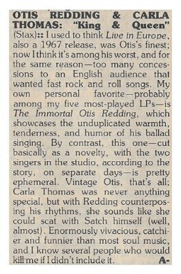 Redding, Otis (+ Carla Thomas) / King + Queen | March 1977