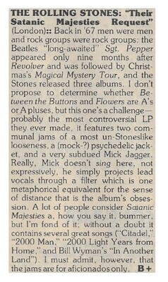 Rolling Stones, The / Their Satanic Majesties Request | March 1977