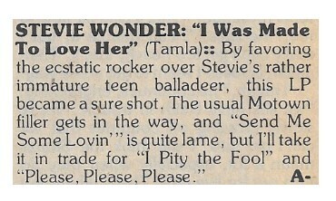 Wonder, Stevie / I Was Made to Love Her | March 1977