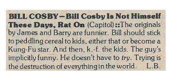 Cosby, Bill / Bill Cosby Is Not Himself These Days | December 1976