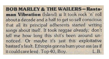 Marley, Bob (+ The Wailers) / Rastaman Vibration | December 1976