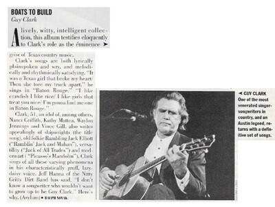Clark, Guy / Boats to Build / 1993