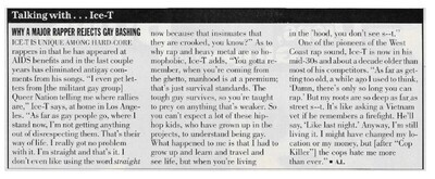 Ice-T / Why a Major Rapper Rejects Gay Bashing | April 1993