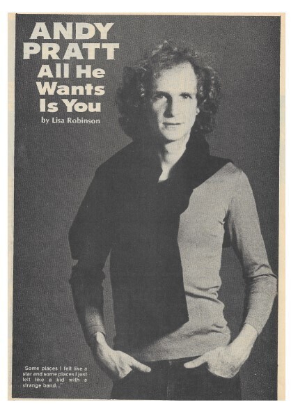 Pratt, Andy / All He Wants Is You | January 1978