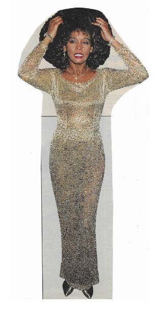 Houston, Whitney / Songwriters Hall of Fame (Gold Gown) | Magazine Photo | 1990