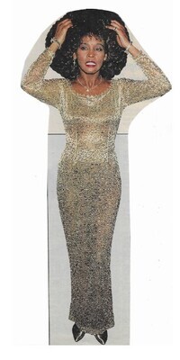 Houston, Whitney / Songwriters Hall of Fame (Gold Gown) | Magazine Photo | 1990