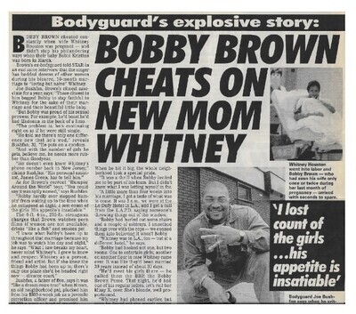 Houston, Whitney / Bobby Brown Cheats On New Mom Whitney | Magazine Article | June 1993