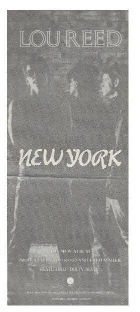 Reed, Lou / New York | Magazine Ad | 1989