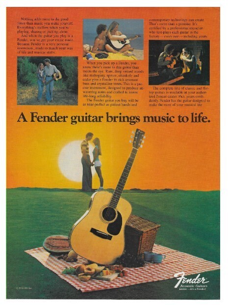 Fender / A Fender Guitar Brings Music to Life | Magazine Ad | 1978