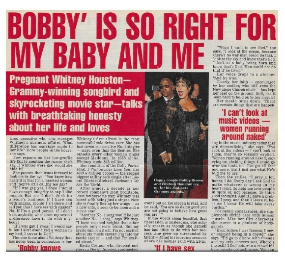 Houston, Whitney / Bobby Is So Right For My Baby and Me | Magazine Article | March 1993