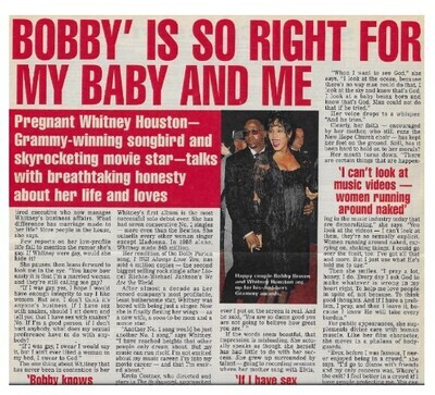 Houston, Whitney / Bobby Is So Right For My Baby and Me | Magazine Article | March 1993