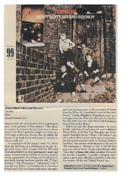 Who, The / Meaty Beaty Big and Bouncy / 1971