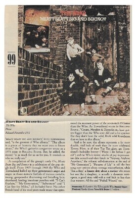 Who, The / Meaty Beaty Big and Bouncy / 1971
