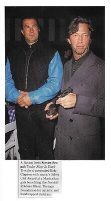 Clapton, Eric / With Steven Seagal and Silver Clef Award / 1995