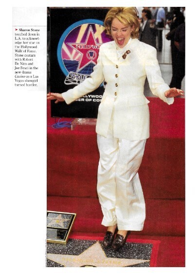Stone, Sharon / At Her Star, On Hollywood Walk of Fame | Magazine Photo | December 1995