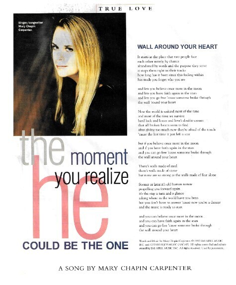 Carpenter, Mary Chapin / The Moment You Realize He Could Be the One / 1995