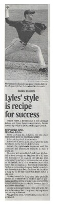 Lyles, Jordan / Lyles&#39; Style is Recipe for Success | Newspaper Article | March 2011 | Houston Astros