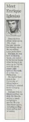 Iglesias, Enrique / Meet Enrique Iglesias | Newspaper Article | March 2002