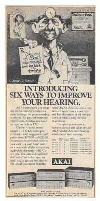 Akai / Introducing Six Ways to Improve Your Hearing / with Charles Bragg Artwork