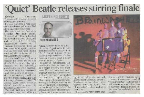 Harrison, George / Brainwashed (Quiet Beatle Releases Stirring Finale) / 2002