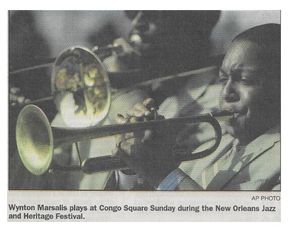 Marsalis, Wynton / Congo Square | Newspaper Photo | April 2002