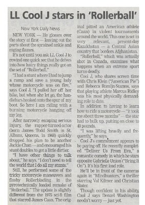 LL Cool J / LL Cool J Stars in &#39;Rollerball&#39; | Newspaper Article | February 2002