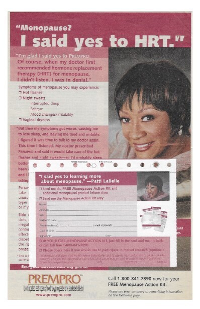 LaBelle, Patti / Prempro - I Said Yes to HRT | Magazine Ad | 2002