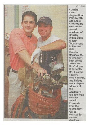 Paisley, Brad / Burbank, CA (with Kenny Chesney) | Newspaper Photo | October 2000